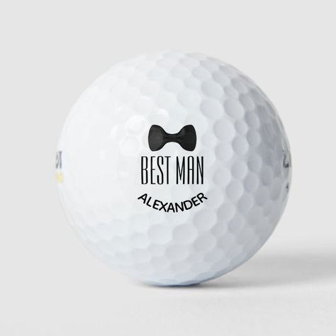 Cute Best Man Wedding Favor Black Bow Tie Fun Golf Balls  Zazzle Funny Groomsmen Gifts, Diy Groomsmen Gifts, Cheap Groomsmen Gifts, Golf Wedding Theme, Golf Wedding, Groomsmen Gifts Unique, Best Man Wedding, Man Wedding, Be My Groomsman