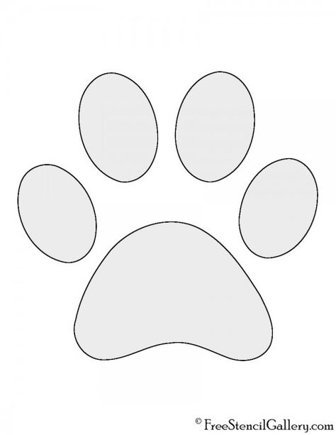 Dog Paw Print Stencil | Free Stencil Gallery Pet Pumpkin Carving, Paw Print Pumpkin Paint, Pumpkin Carving Ideas For Dogs, Dog Paw Pumpkin Carving, Dog Pumpkin Carving Stencil, Dog Pumpkin Stencil, Paw Print Pumpkin Carving, Printable Pumpkin Template Carving, Pumpkin Carving Ideas Dog