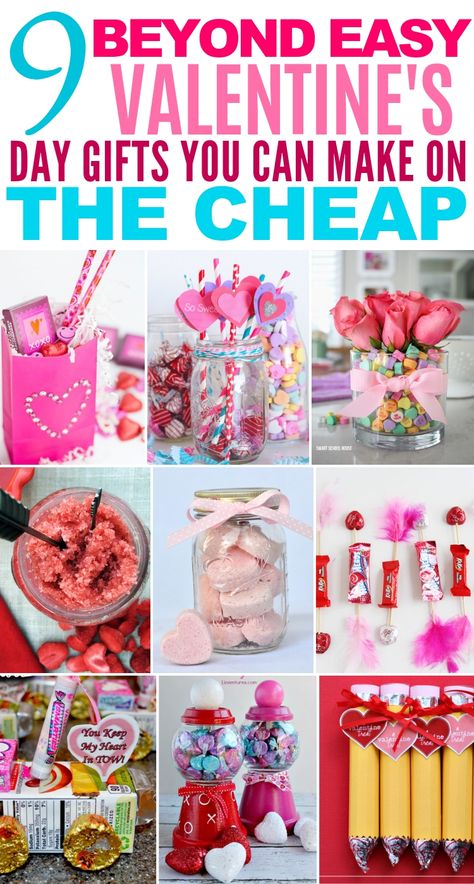 Diy Valentine's Gifts For Kids, Simple Valentines Gifts, Homemade Valentines Gift, Friend Valentine Gifts, Valentine Favors, Valentine Gift Baskets, Valentine's Day Crafts, Easy Valentine Crafts, Valentine Gifts For Kids