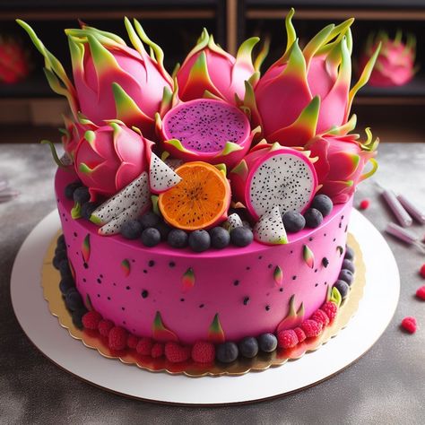 #cake #cakedecorating #cakes #birthdaycake #chocolate #food #dessert #birthday #cakedesign #baking #foodporn #yummy #cakestagram #homemade #love #sweet #bakery #cupcakes #foodie #cakeart #delicious #chocolatecake #pastry #foodphotography #happybirthday #cakelover Dragon Fruit Cake, Dessert Birthday, Bakery Cupcakes, Chocolate Food, Sweet Bakery, Cake Lover, Food Dessert, Fruit Cake, Dragon Fruit