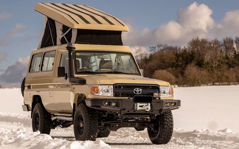 Brandon Libby on Instagram: “Right now, you’re hurtling through space at approximately 67,000 mi/hr. Oops! I meant, look! A Toyota with a pop-top! #overlandkitted” Land Cruiser Pick Up, Ford Nugget, Toyota Camper, Ducati Monster Custom, Troop Carrier, 79 Series, Converted Vans, Land Cruiser 70 Series, Toyota Lc