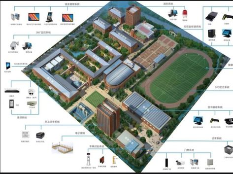 Minecraft University, University Plan, City Skylines Game, Site Plan Design, Stem School, School Building Design, Small House Elevation, Small House Elevation Design, School Interior