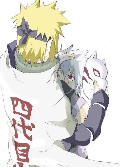 Minto comforts Kakashi  #Naruto Minato Kakashi, Photo Manga, Team Minato, Naruto Fanart, Naruto Stuff, Naruto Minato, Hatake Kakashi, Manga Naruto, Kushina Uzumaki