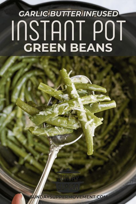 Garlic Butter Green Beans, Instant Pot Green Beans, Butter Green Beans, Easy Green Bean Recipes, Fresh Green Bean Recipes, Garlic Green Bean Recipes, Stir Fry Green Beans, Green Bean Recipe, Green Beans Recipe