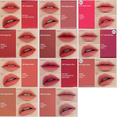 Etude House Lip Tint, Etude House Fixing Tint, Etude Fixing Tint, Makeup Kiko, Fixing Tint, Soft Autumn Palette, Sims 4 Mods Clothes, Soft Autumn, Etude House