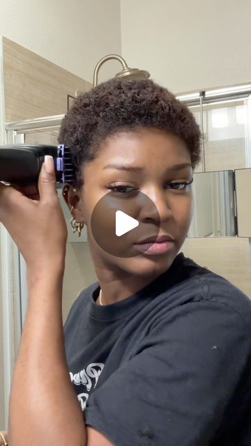 Ny McGee on Instagram: "Just another hair cut video💆🏾‍♀️  #shortnaturalhairstyle #diyhaircut" Women Natural Haircut, Short Pixie Cut With Shaved Sides, Soft Mohawk Women, Low Drop Fade Short Hair, Pixie Afro Hair, Short Short 4c Hairstyles, Afro Cuts For Women, Short Natural Pixie Cut, Pixie Cut On Natural Hair Black Women