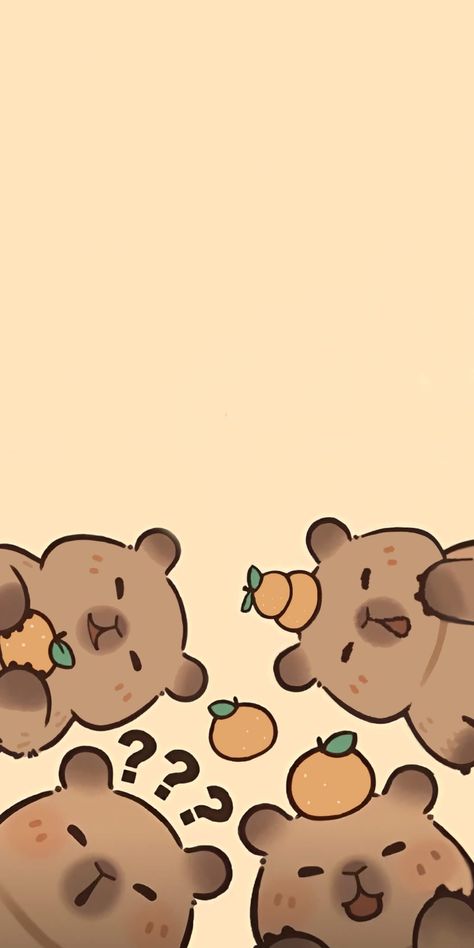 Capybara Cute, Tela Iphone, Frog Wallpaper, Wallpaper Computer, Beautiful Wallpapers For Iphone, Cute Blue Wallpaper, Goofy Drawing, Desktop Wallpaper Art, Cute Patterns Wallpaper