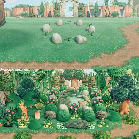 Garden Pathway Ideas, Pathway Ideas, Fairy Fountain, Acnh Cottagecore, Animal Crossing Guide, Animal Crossing Wild World, Island Theme, Theme Nature, Deco Nature