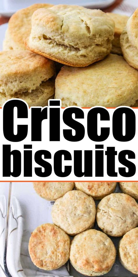 How to make Crisco biscuits with shortening are here! No butter biscuit recipe if you don't have any or need to have a dairy free option. Biscuits Using Shortening, Biscuits With Shortening, Crisco Biscuits, Butter Biscuit Recipe, Hardees Biscuit Recipe, Yeast Biscuits, Butter Biscuits Recipe, Bisquick Biscuits, Sour Cream Biscuits