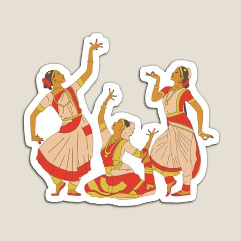 Desi Lady 👑 Get your hand on this beatiful sticker Bharatanatyam Dancer, Indian Classical Dancer, Dance Of India, Cultural Dance, English Projects, Dance Group, Dance Poster, Indian Dance, Woman Illustration