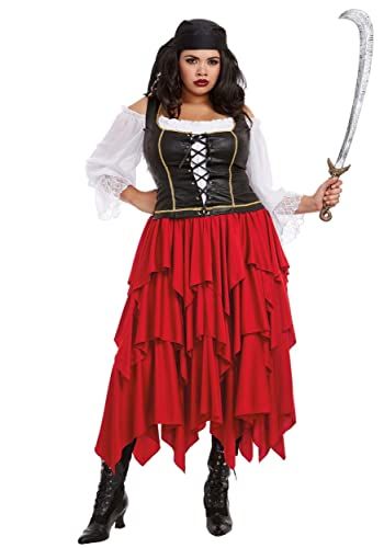 Fantasia Plus Size, Fortune Teller Costume, Pirate Halloween Costume, Pirate Dress, Female Pirate Costume, Pirate Wench Costume, Pirate Accessories, Plus Size Costume, Pirate Outfit