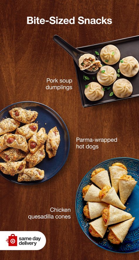 Pop these bite-sized appetizers in the oven or microwave and you’ll be set for a summer party or movie night with the kids. Try Same Day Delivery for all your hosting preps. Frozen Appetizers, Low Carb Low Fat Recipes, Bite Size Appetizers, Best Appetizer Recipes, Charcuterie Inspiration, Night At Home, Luau Birthday, Target Brands, Low Carb Meals Easy