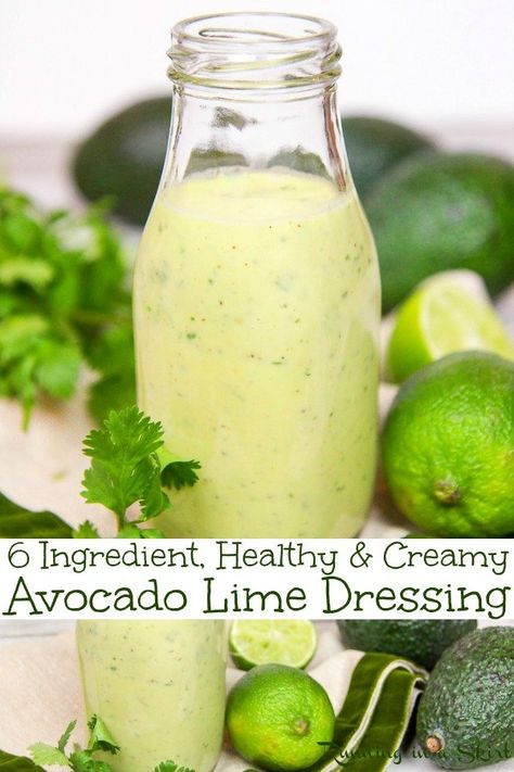 Easy Homemade Salad, Clean Eating Easy, Easy Homemade Salad Dressing, Healthy Dressing Recipes, Avocado Lime Dressing, Homemade Salad Dressing Healthy, Healthy Dressing, Clean Eating Vegetarian, Avocado Dessert