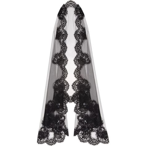 Dolce Gabbana Lace-appliqué tulle veil ($1,195) ❤ liked on Polyvore Lace Hair Accessories, Tulle Veil, Gothic Wedding Dress, Goth Wedding, Dark Wedding, Tulle Veils, Lace Veils, Idea Board, Gothic Wedding