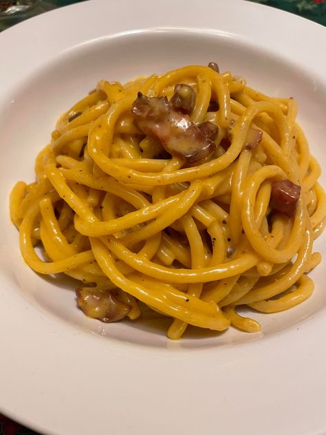 Duck Egg Carbonara, Egg Carbonara, Duck Eggs, Duck Egg, Happy New, Happy New Year, Spaghetti, Egg, Food And Drink