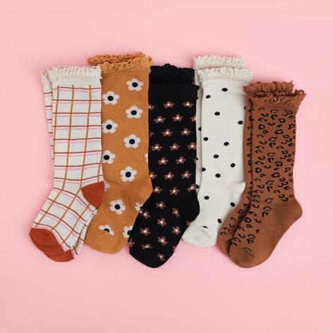 The Cutest Socks for Girls! Knee Highs, Lace Trim, Fun Patterns & more. Knee High Socks Outfit, High Socks Outfits, Girls Knee High Socks, Sock Outfits, Halloween And Christmas, Knee Highs, Fun Patterns, High Knees, Cute Socks