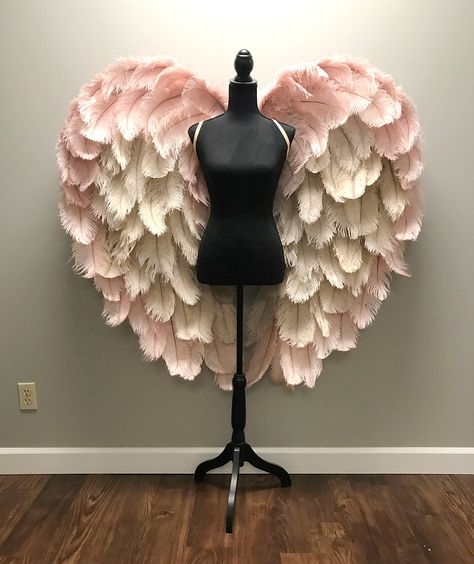 Our beautiful couture angel wings are a must have for every photographer! These are made using the highest quality ostrich feathers, and sturdy hardware to ensure you get many uses from them. Available in adult size which can also work for tweens, and your choice of colors. Allow up to 4-6 weeks before item ships, as each pair is made to order. Handmade in USA Rush shipping is available for $100, this ensures your wings will ship within 10-14 days (plus ship time) We will also include a carry/st Victoria Secret Wings Angels, Burlesque Feathers, Vs Angel Wings, Angel Wings Aesthetic, Cool Wings, Cupid Wings, Couture Halloween, Curly Hair Sew In, Wings Fashion