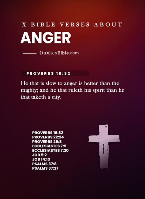 Discover the best Bible verses about anger and how to overcome it with this inspirational collection of scripture! Use this pin to gain insight into how God wants us to handle our anger and find peace and understanding. #Anger #verses Bible Verse About Anger, Anger Bible Verses, Control Temper, Bible Verses About Anger, Verses In The Bible, Scriptures Quotes, Managing Anger, Verses From The Bible, Powerful Verses