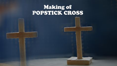 Popsicle Stick Cross, Cross Crafts For Kids, Diy Popsicles, Ice Cream Stick Craft, Ice Cream Sticks, Diy Pop, Pop Stick, Camp Crafts, Cross Crafts