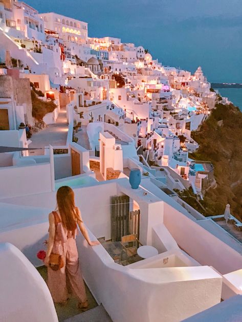 Fira, Santorini ✨ @audreyverse Tourism Places, Architecture Europe, Grecia Santorini, Fira Santorini, Vacation Goals, Dream Holiday, Future Travel, Vacation Places, Beautiful Places To Travel