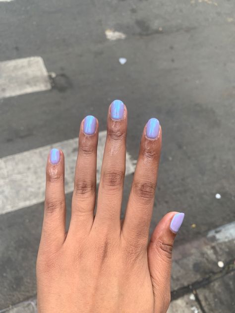 Nails On Tan Skin, Light Purple Chrome Nails, Light Purple Chrome, Light Blue Chrome Nails, Purple Chrome Nails, Blue Chrome Nails, Purple Chrome, Gel Natural, Blue Chrome