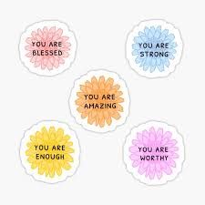 Positive Affirmation Stickers For Sale | Redbubble Pin Button Design, Affirmation Stickers, Work Desk Decor, Nursery Planning, Positivity Stickers, Journal 2024, Duck Pond, Affirmations For Women, You Are Blessed