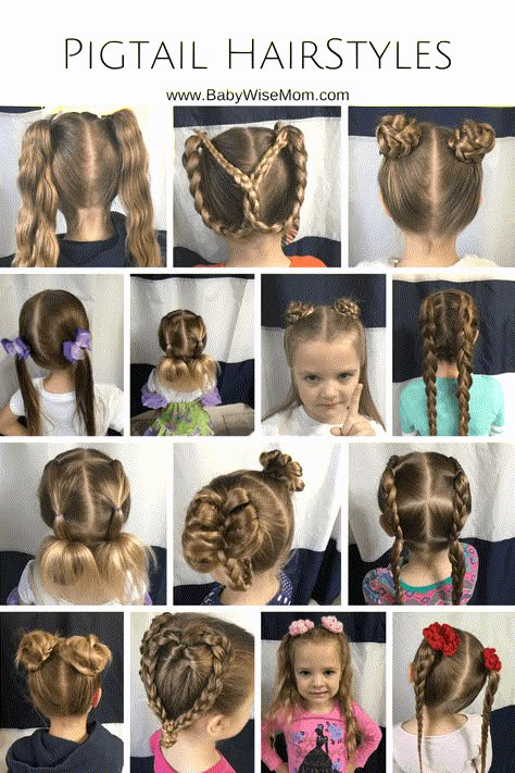 Pigtail hairstyles for girls Girls Wedding Hairstyles, Hairstyles For Girls Easy, Girls Kids Hairstyles, Girls Short Hairstyles, Girls Easy Hairstyles, Picture Day Hairstyles, Hairstyles For Girls Kids, Short Hairstyles For Girls, Wedding Hairstyles For Girls