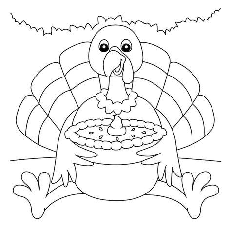 Thanksgiving turkey holding pie coloring... | Premium Vector #Freepik #vector #color-book #bird-line #outline #animal-coloring Pie Coloring Page, Turkey Outline, Thanksgiving Coloring Page, Thanksgiving Coloring Sheets, Holding A Book, Turkey Coloring Pages, Gratitude Activities, Thanksgiving Coloring, Thanksgiving Color