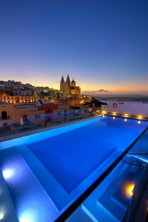 Pergola Hotel Malta with Cave Bar Malta Mellieha, Mellieha Malta, Malta Holiday, 4 Star Hotel, Intercontinental Hotel, Holiday Offer, Rooftop Pool, Holiday Packaging, City Break