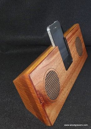 Wooden Phone Holder, Wood Phone Holder, Wood Speakers, Wooden Speakers, Passive Speaker, Diy Speakers, Sound Boxes, Cnc Projects, Speaker Design