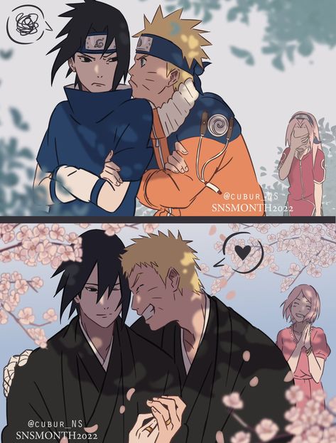 My First And Last Love, Sasuke And Naruto Love, Naruto And Sasuke Kiss, Last Love, Sasuke X Naruto, Naruko Uzumaki, Naruto Fan Art, Naruto Comic, Naruto Shippuden Characters