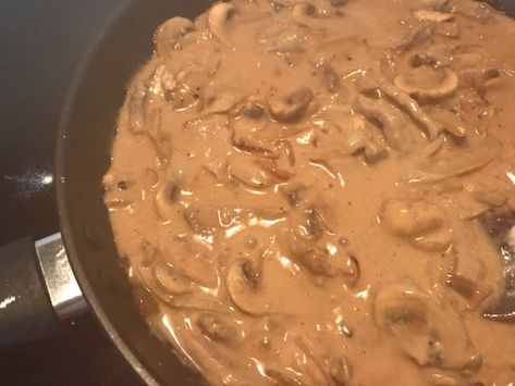 CREAMY Leftover BEEF, MUSHROOM & ONION STROGANOFF over WHITE RICE * leftover roast or steak * - Cindy's ON-Line recipe box Mushroom Onion Recipes, Steak Stroganoff, Creamy Food, Citrus Fruit Salad, Beef Mushroom, Roast Steak, Leftover Roast Beef, Food Savory, Steak And Rice