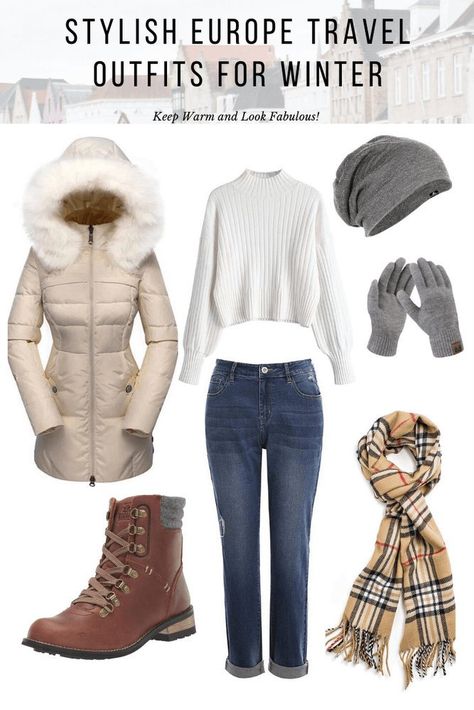 Europe Winter Outfits, Thermal Clothes, Europe Winter Travel, Winter Travel Essentials, Europe Travel Outfits, Packing Hacks, Winter Travel Outfit, Outfit For Travel, Europe Outfits