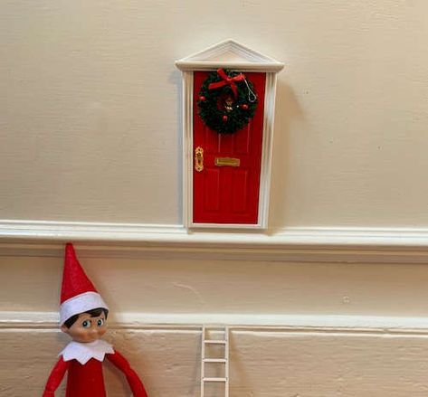 Elf On The Shelf Door Ideas, Elf On Shelf Door, Elf On The Shelf Door, Elf On The Shelf Arrival, Shelf Door, Elf Arrival, Elf On Shelf, Elf Door, Door Wraps