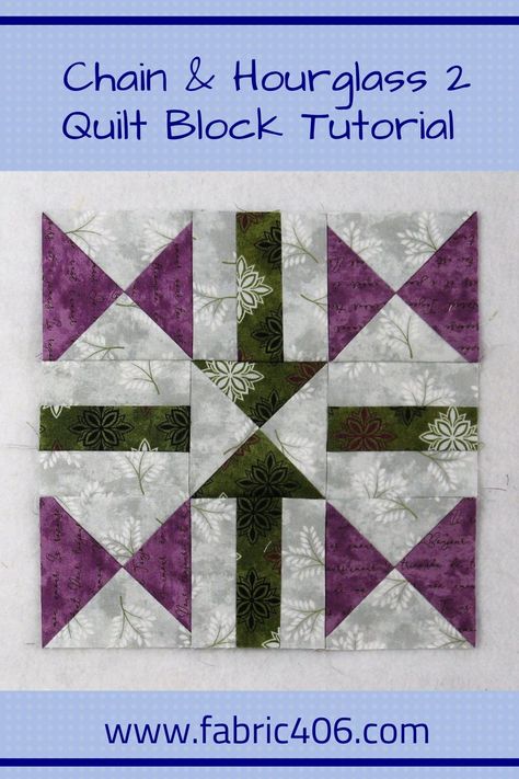 Hour Glass Quilt Pattern, Hourglass Quilt Block, Free Quilt Patterns Printables, Hourglass Quilt, Rainbow Quilts, Rag Quilt Patterns, Quilt Blocks Easy, Quilting Designs Patterns, Scrappy Quilt Patterns