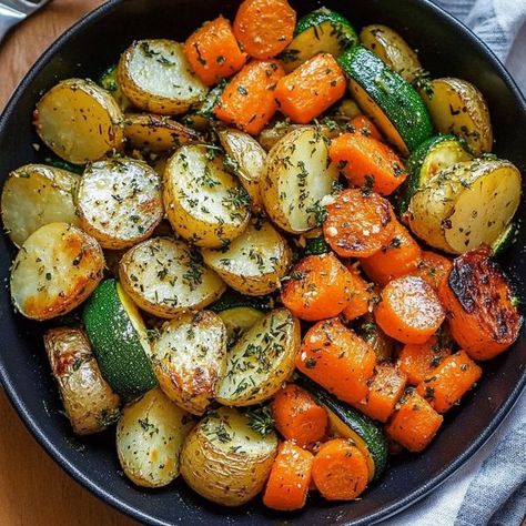 Lily's Bites Herb Roasted Vegetables, Garlic Herb Roasted Potatoes, Roasted Potatoes Carrots, Carrots And Zucchini, Cranberry Dip, Roasted Potatoes And Carrots, Herb Roasted Potatoes, Sweet Carrot, Cranberry Cheese