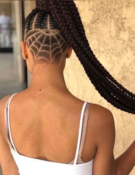 Undercut Hair Designs, Shaved Designs, Braids With Shaved Sides, Undercut Long Hair, Undercut Designs, Shaved Hair Designs, Asymmetrical Hairstyles, Fabulous Hair, Braided Ponytail Hairstyles