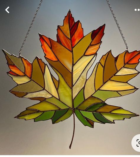 Leaf Stained Glass Window, Stained Glass Maple Leaf, Stained Glass Leaf Patterns, Autumn Stained Glass Ideas, Stainglass Ideas Beginner, Stained Glass Modern, Stained Glass Leaf, Rittenhouse Square, Diy Stained Glass Window