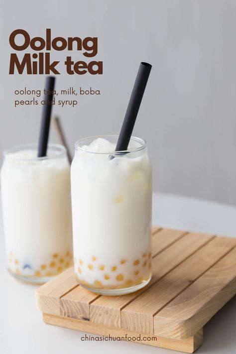 Oolong Milk Tea, Mixology Recipes, Asian Noodle Dishes, Wok Recipes, Asian Side Dishes, White Drinks, Boba Pearls, Asian Inspired Dishes, Easy Chinese Recipes