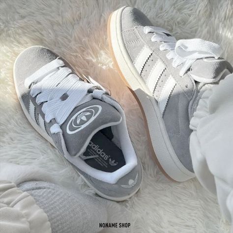 Campus 00s Grey, Adidas Shoes Outfit, Adidas Campus Shoes, Looks Adidas, Adidas Campus 00s, Trendy Shoes Sneakers, Shoe Wishlist, Exclusive Sneakers, Adidas Campus