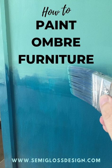 Creating blended ombre furniture is easier than you think! Learn how to accomplish this look on a dresser for a beautiful furniture makeover. Ombre Furniture, Blended Ombre, Chalk Paint Dresser, Distressed Furniture Painting, Painted China Cabinets, Ombre Paint, Kitchen Cabinets And Countertops, Painted Furniture Colors, Boho Furniture