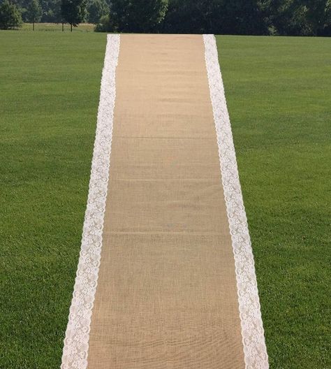 AAYU 75 ft Burlap Wedding Aisle Runner 40 inch with 5 inches Ivory lace | Burlap for Rustic Weddings Walkway Decorations Natural Jute Product (40 Inch x 75Feet Extra Long) Walkway Decorations, Burlap Aisle Runner Wedding, Wedding Aisle Decorations Outdoor, Wedding Aisle Runners, Wedding Isle Runner, Burlap Aisle Runner, Wedding Walkway, Wedding Aisle Runner, Lake Michigan Wedding