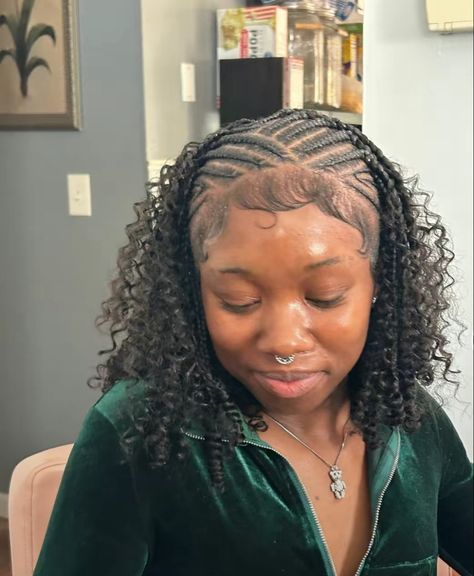 Half Braid Half Curly, Braids With Straight Hair, Nature Hairstyles, Half Braided Hairstyles, Braiding Hairstyles, Hair Inspired, Braided Hairstyles For Black Women Cornrows, Hairstyles Straight, Natural Hairstyle