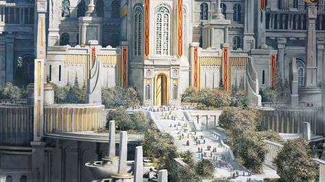 Palace Illustration, بيوت ملكية, Monumental Architecture, Environment Painting, Asoiaf Art, Location Inspiration, Fantasy City, Fantasy Castle, Fantasy Places