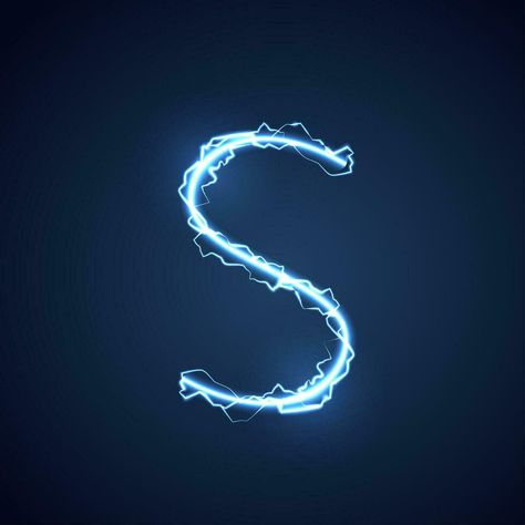 Electric Font, Lightning Letters, Lightning And Thunder, Thunder Bolt, Blue Lightning, Thunder And Lightning, Blue Background, Blue Backgrounds, Vector Design