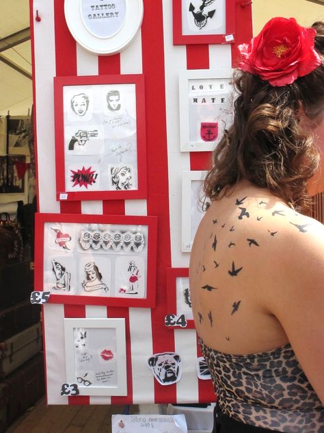 London South Bank Vintage fair ~ Temporary tattoo stall Henna Booth, Stall Design, Craft Stalls, Stall Designs, Design Tattoos, South Bank, Booth Design, Temporary Tattoo, Henna