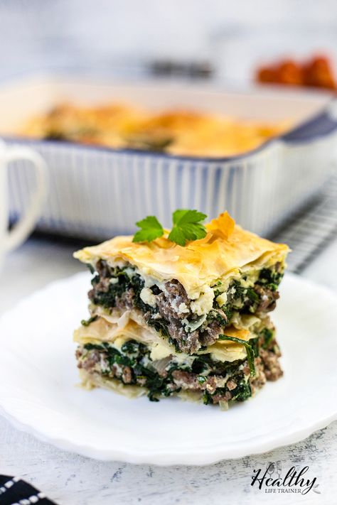 Spanakopita - Spinach Pie Welsh Cookies, Spinach And Feta Pie, Keto Tortilla Chips, Feta Pie, Keto Tortilla, Spanakopita Recipe, Welsh Cakes, Greek Spinach Pie, Tortilla Chip Recipe