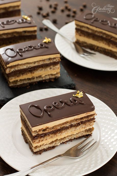 Resep Oatmeal, Chocolate Cake With Coffee, Opera Cake, French Cake, Chocolate Torte, Cake Chocolat, Dessert Aux Fruits, French Desserts, A Piece Of Cake