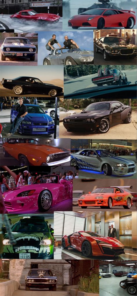 Hit me up for a wallpaper collage! Car Wallpaper Fast And Furious, Fast And Furious 2 Aesthetic, Fast And Furious Aesthetic Wallpaper Cars, Fast And Furious Aesthetic Collage, Cars From Fast And Furious Movies, Fast And Furious Wallpapers Cars, Jdm Collage Wallpaper, Cars Collage Wallpaper, Paul Walker Collage