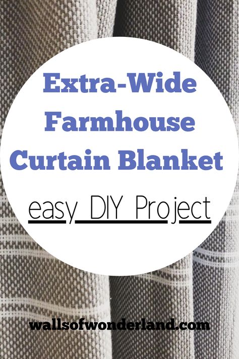 After not being able to find an afforable curtain panel for my sliding glass door window, I decided to make my own...out of a blanket. Check out my super-easy diy curtain tutorial in which I share the no-effort way I made a lightweight cotton blanket into an extra wide curtain to fit my sliding glass door window. #diy #diycurtain #diyhomedecor #diycurtains #diycurtainsnosew #diycurtainideas #diycurtainsideas #dropclothcurtains #dropclothcurtainsdiy #curtainideas #curtainslivingroom #easycurtains Sliding Glass Door Window Treatments, Glass Door Coverings, Kitchen Sliding Doors, Extra Wide Curtains, Window Diy, Sliding Glass Door Curtains, Sliding Glass Door Window, Sliding Door Window Treatments, Curtain Tutorial